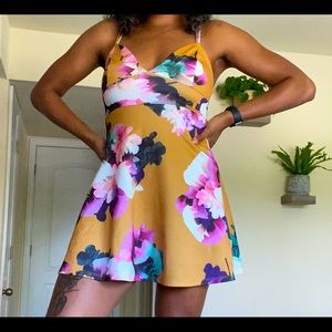 Floral spaghetti dress